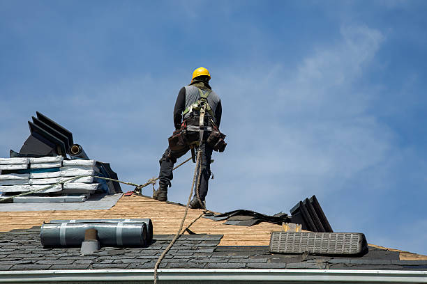 Professional Gutter Installation technician working in Vintondale, PA
